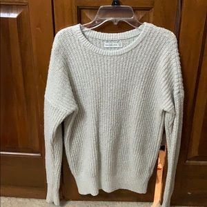 Abercrombie and Fitch beige/cream sparkly sweater